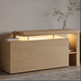 Hanah Home Consola Beliz Roble Cálido y Roble Zafiro con Luz LED